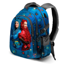 Mochila Weekedly Descendientes Disney 44cm adaptable